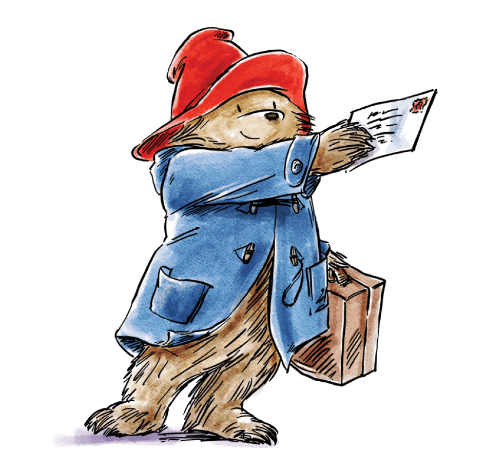 Paddington posting a letter